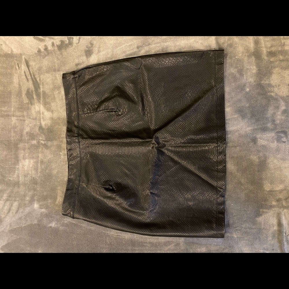 faux leather skirt